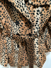 Load image into Gallery viewer, Vintage Tan Leopard Trench Jacket
