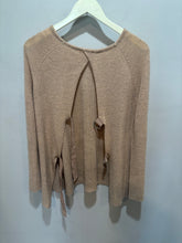 Load image into Gallery viewer, Mystree Tan Open Back Knit Top
