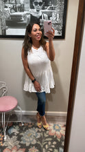 Load image into Gallery viewer, Anthropologie White Sleeveless Babydoll Tunic
