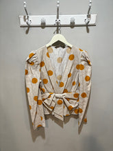 Load image into Gallery viewer, Zara Beige Polkadots Puff Sleeves Top
