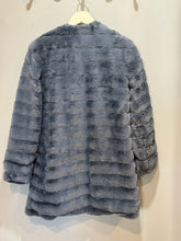 Load image into Gallery viewer, BB Dakota Slate Blue Fuzzy Coat

