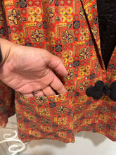 Load image into Gallery viewer, Vintage Orange Pattern Beaded Blazer
