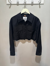 Load image into Gallery viewer, COS Black Cropped Trench Jacket
