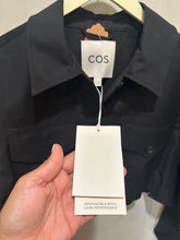 Load image into Gallery viewer, COS Black Cropped Trench Jacket
