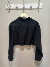 Load image into Gallery viewer, COS Black Cropped Trench Jacket
