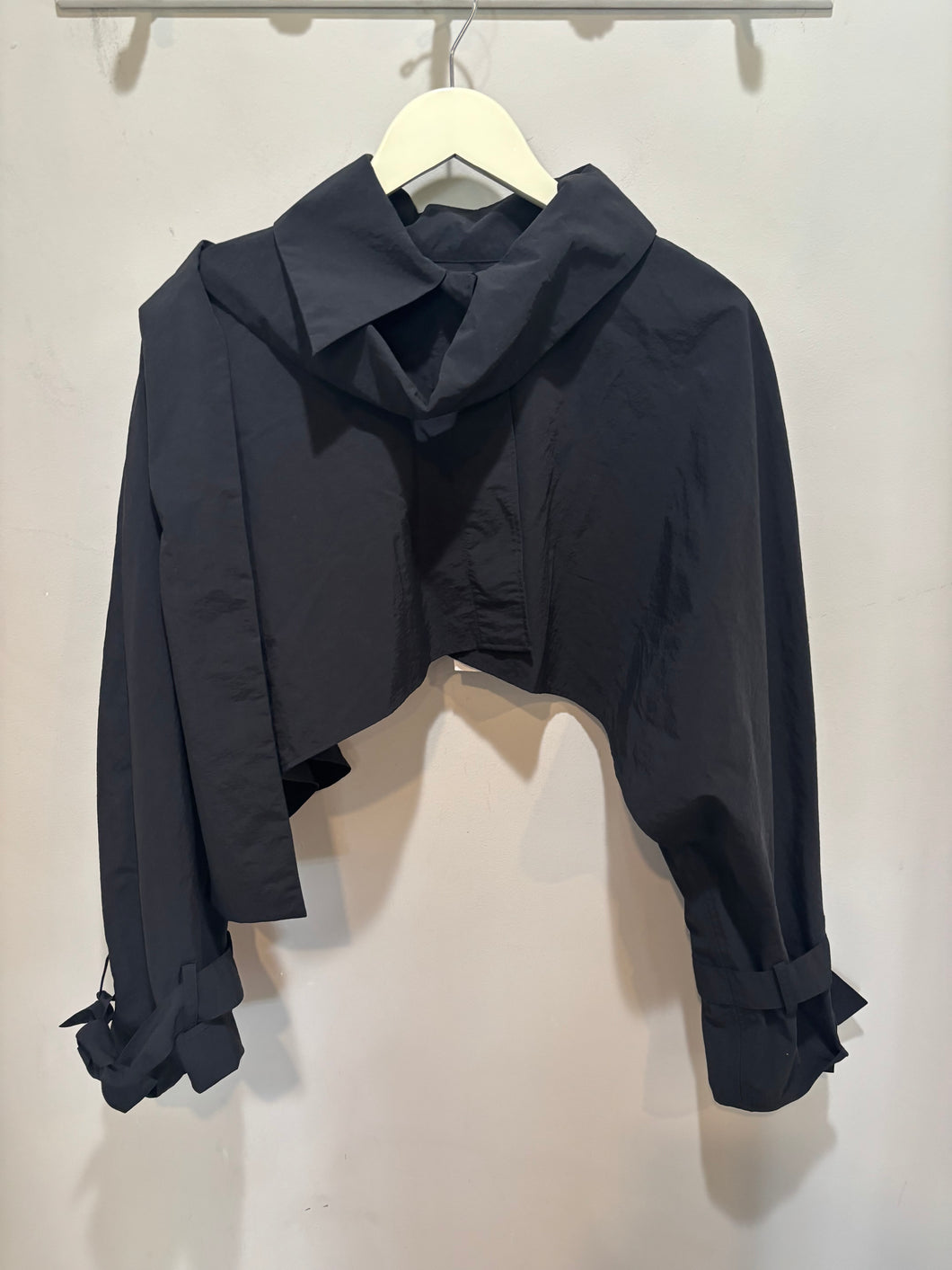 COS Black Cropped Trench Jacket