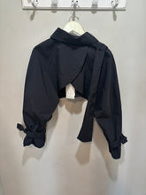 Load image into Gallery viewer, COS Black Cropped Trench Jacket
