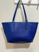 Load image into Gallery viewer, Ralph Lauren Blue Leather Tote Bag
