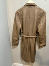 Load image into Gallery viewer, Tahari Tan Faux Leather Trench
