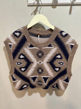 Load image into Gallery viewer, Free People Tan Pattern Knit Cropped Vest
