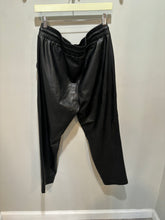 Load image into Gallery viewer, Loft Black Faux Leather Joggers
