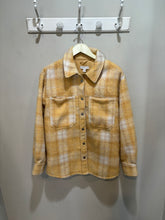 Load image into Gallery viewer, Topshop Yellow Plaid Fuzzy Shacket

