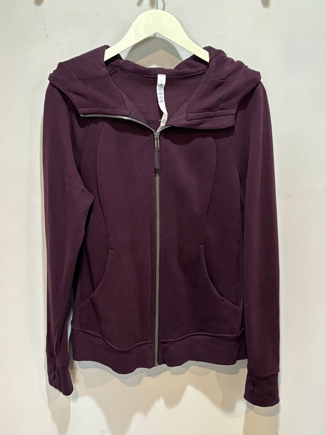 Lululemon Burgundy Thumholes Hoodie Sweatshirt