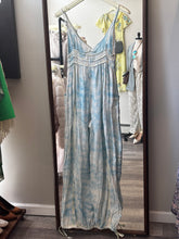 Load image into Gallery viewer, Blue Tie Dye Cargo Jumpsuit
