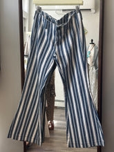 Load image into Gallery viewer, Free People Blue White Stripes Flair Denim
