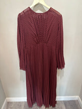 Load image into Gallery viewer, Asos Burgundy Maxi Pleated Dress
