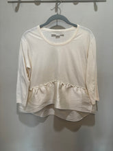 Load image into Gallery viewer, Stella Mccartney Cream Peplum Silk Top
