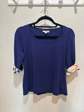Load image into Gallery viewer, Burberry Brit Purple Plaid Sleeves Top
