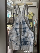 Load image into Gallery viewer, Vintage Light Blue Tie Dye Shorttalls
