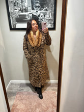 Load image into Gallery viewer, Commense Tan Double Breasted Leopard Coat
