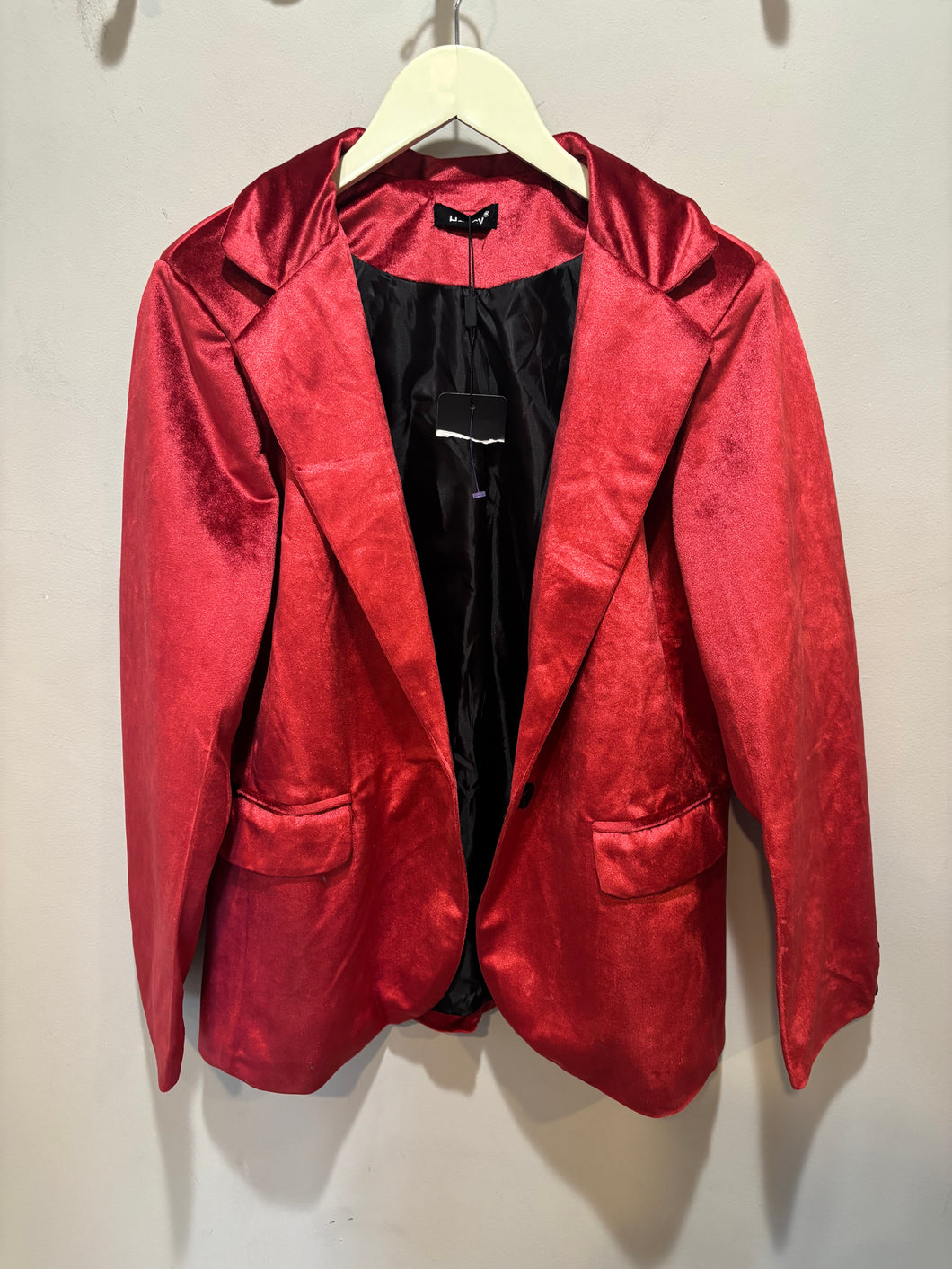 Hancy Red Velvet Blazer
