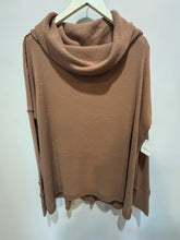 Load image into Gallery viewer, We The Free People Brown Ribbed Cowlneck Sweater
