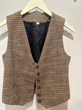 Load image into Gallery viewer, Vintage Brown Houndstooth Vest
