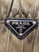 Load image into Gallery viewer, Vintage Prada Olive Gaufre Gathered Leather Tote
