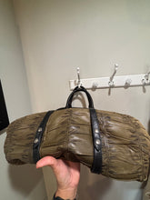 Load image into Gallery viewer, Vintage Prada Olive Gaufre Gathered Leather Tote

