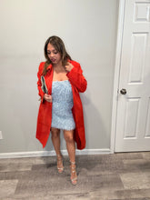 Load image into Gallery viewer, Zara Red Faux Suede Duster
