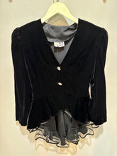 Load image into Gallery viewer, Vintage Zum Zum Black Velvet Skirt Set
