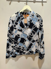 Load image into Gallery viewer, Tory Burch Blue White Pattern Top
