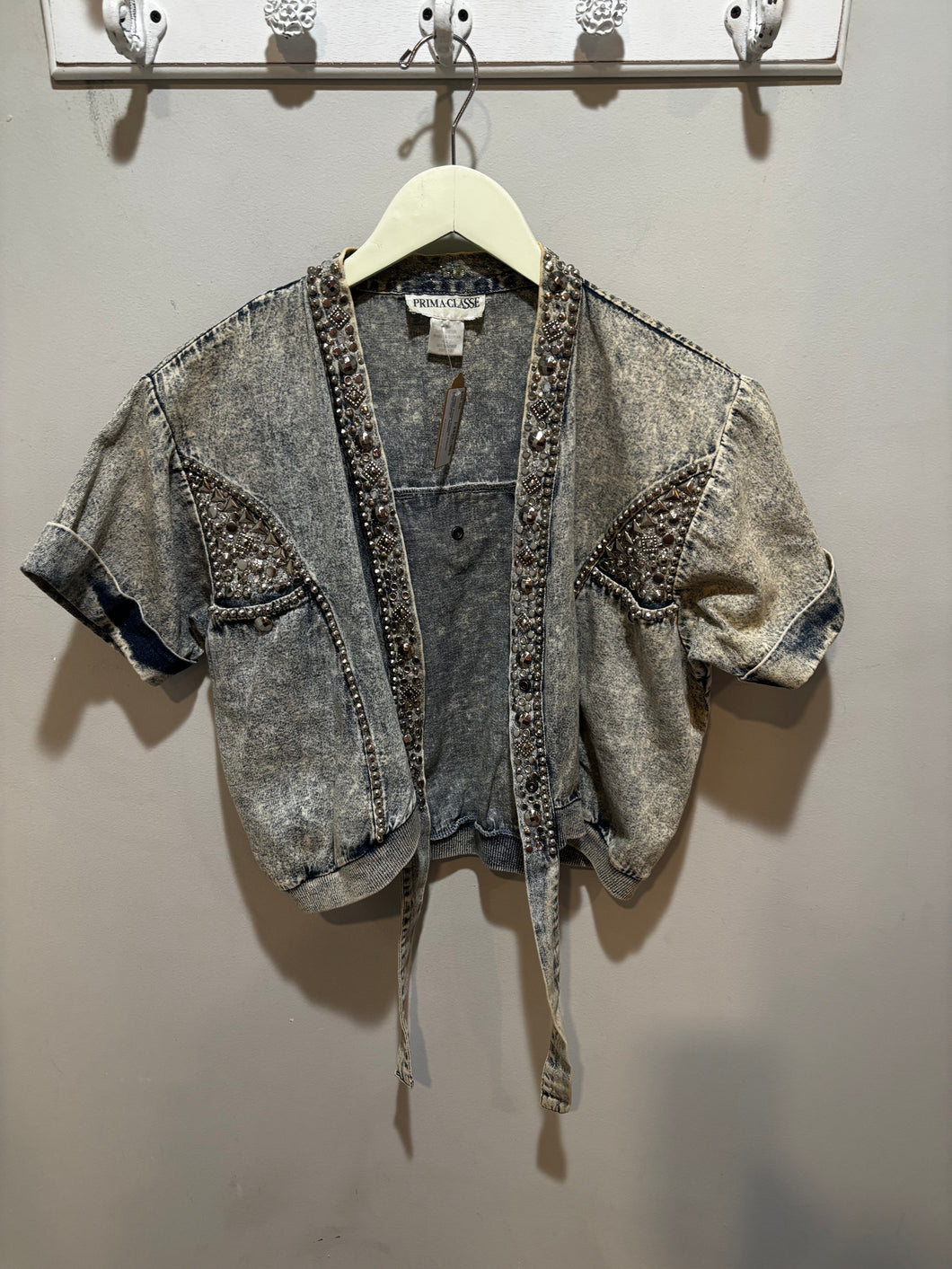 Vintage Prima Classe Denim Embellished Jacket