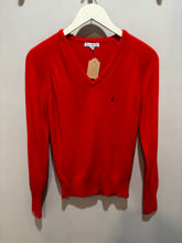 Load image into Gallery viewer, Christian Dior Red V-Neck Light Knit Top
