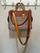 Load image into Gallery viewer, Coach Tan Monogram Satchel Bag
