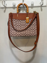 Load image into Gallery viewer, Coach Tan Monogram Satchel Bag
