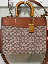 Load image into Gallery viewer, Coach Tan Monogram Satchel Bag
