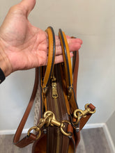 Load image into Gallery viewer, Coach Tan Monogram Satchel Bag
