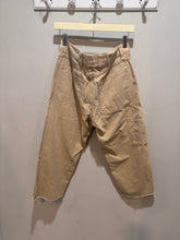 Load image into Gallery viewer, Tan Distressed Cropped Cargo Pants
