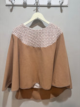 Load image into Gallery viewer, Tan Wool 2 Piece Cape &amp; Cowl Neck Set
