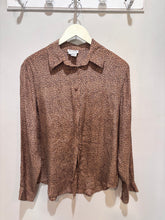 Load image into Gallery viewer, Vintage Allison Taylor Tan Leopard Silk Top
