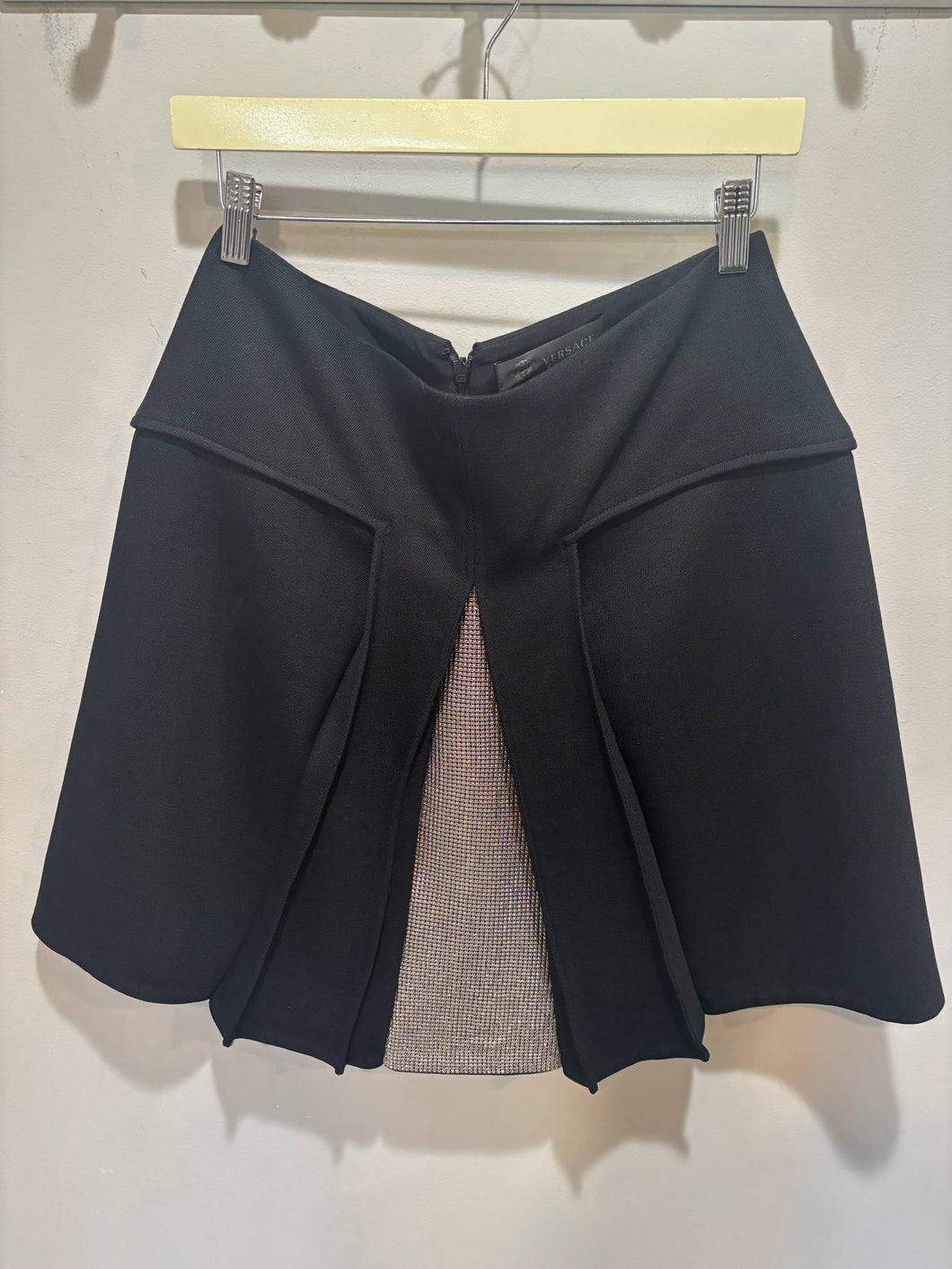 Versace Black Rhinestones Skirt