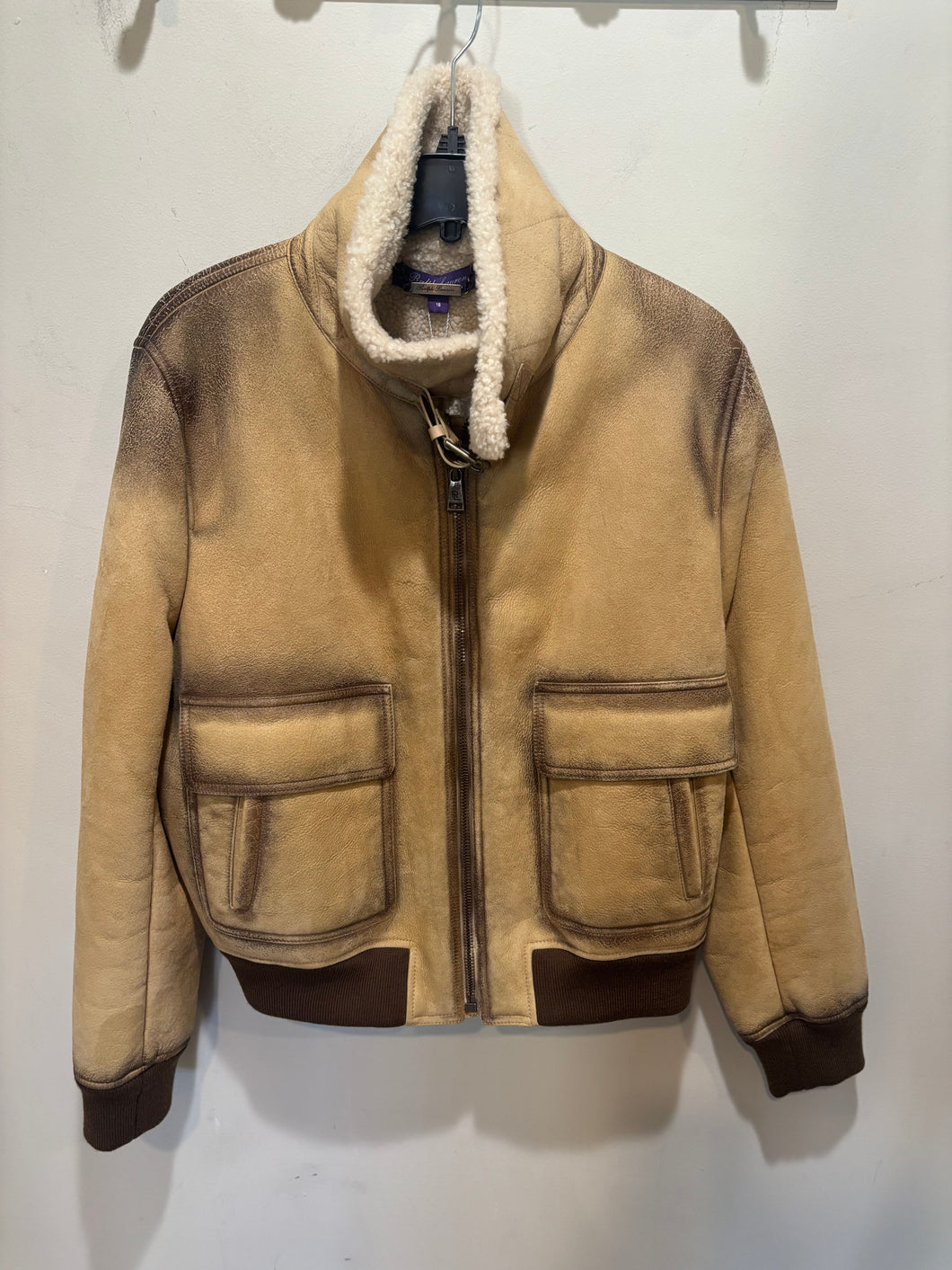 Ralph Lauren Collection Shearling Bomber Jacket