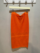 Load image into Gallery viewer, Willow and Wind Orange Crochet 2piece Skirt Set
