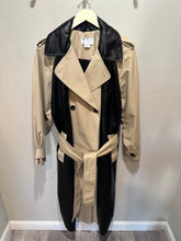 Load image into Gallery viewer, ASOS Tan Faux Leather Trench Coat
