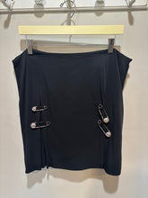 Load image into Gallery viewer, Versace Black Safety Pins Skirt
