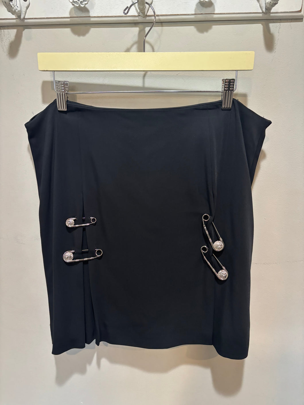 Versace Black Safety Pins Skirt