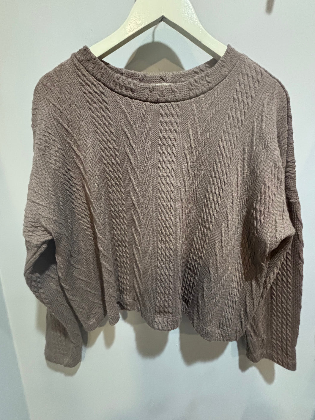 Ginger G Taupe Knit Top