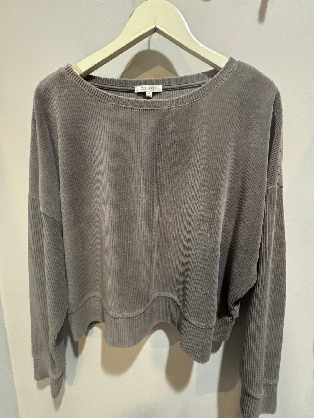 Z Supply Grey Corduroy Top