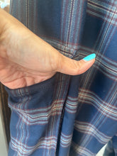 Load image into Gallery viewer, Zara Blue Plaid Cargo Pants
